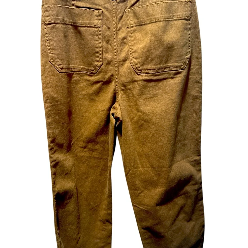 Quince Cropped Women's wide leg Chinos, Rust Brown - Picture 2 of 2